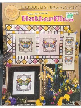 The Beauty Of Butterflies Counted Cross Stitch Pattern Book By Cross My Heart In